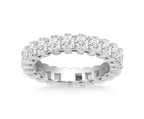 Classic Princess Cut Diamond Eternity Ring in 14k White Gold
