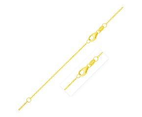 Double Extendable Diamond Cut Cable Chain in 14k Yellow Gold (0.8mm)