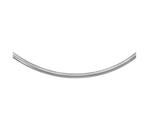 Classic Style Omega Chain Necklace in Sterling Silver (6.0mm)