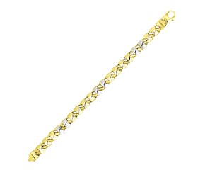 Fancy Mariner Men's Bracelet in 14k Two-Tone Gold