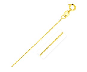 Diamond Cut Cable Link Chain in 14k Yellow Gold (0.7 mm)