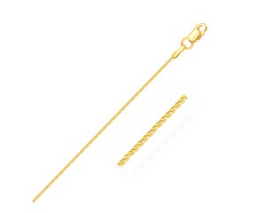 Round Wheat Chain in 14k Yellow Gold (1.0 mm)