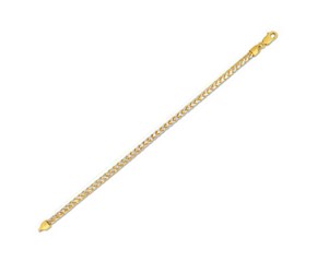 Round Pave Franco Chain in 14k Yellow Gold (4.00 mm)