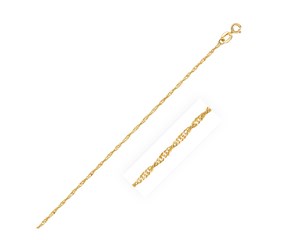 Singapore Bracelet in 14k Yellow Gold  (1.10 mm)