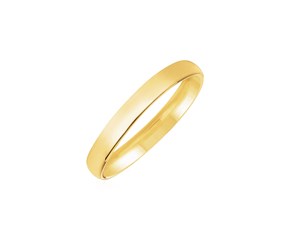 14k Yellow Gold 3mm Comfort Fit Wedding Band