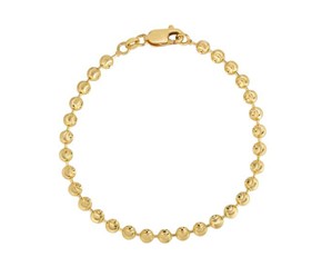 Moon Cut Bead Chain Bracelet in 14k Yellow Gold  (4.00 mm)