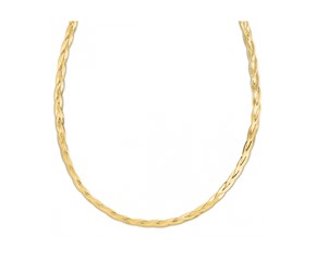 14k Yellow Gold Braided Herringbone Chain