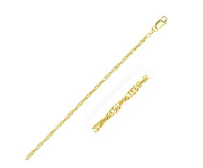 Singapore Anklet in 14k Yellow Gold (2.1 mm)