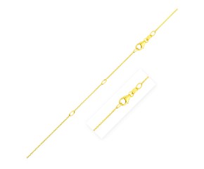 Double Extendable Cable Chain in 14k Yellow Gold (0.85 mm)