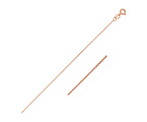 Diamond Cut Cable Link Chain in 14k Pink Gold (0.8 mm)