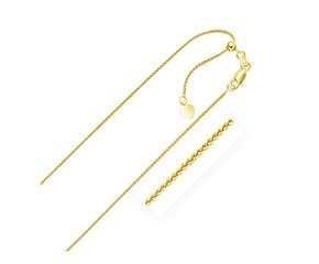 Adjustable Wheat Chain in 14k Yellow Gold (1.00 mm)