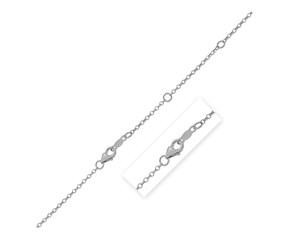 Double Extendable Cable Chain in 14k White Gold (1.40 mm)