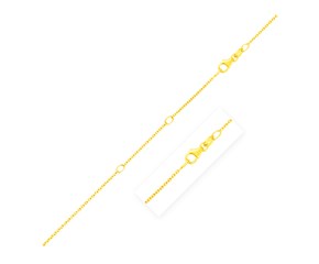 Double Extendable Diamond Cut Cable Chain in 14k Yellow Gold (1.2mm)