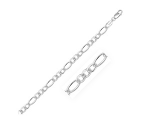 925 Sterling Silver 9.8mm Semi-Solid Flat Anchor Chain 20 Inch
