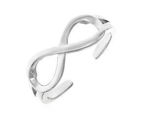Toe Ring with Infinity Symbol in Sterling Silver