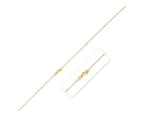 Double Extendable Bead Chain in 14k Yellow Gold (1.00 mm)