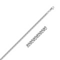 Gourmette Chain in 14K White Gold (2.80 mm)