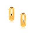 Medium Wide Hoop Earrings in 14k Yellow Gold