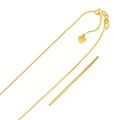 Adjustable Franco Chain in 14k Yellow Gold (0.9mm)