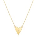 14k Yellow Gold High Polish Elongated Heart Necklace