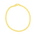 14K Yellow Gold Twisted Link Bracelet