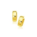 Small Snuggable Style Earrings in 14k Yellow Gold