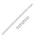 Solid Curb Chain in 14k White Gold (4.7mm)
