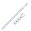 Classic Rhodium Plated Figaro Chain in 925 Sterling Silver (8.1mm)