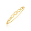 14k Yellow Gold High Polish Rounded Open Link Bangle (8.50 mm)