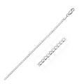 Solid Curb Chain in 14k White Gold (2.6mm)