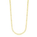 Polished Cable Chain Design Necklace in 14k Yellow Gold