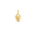 14k Yellow Gold Mini Diamond Heart Charm