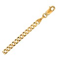 Solid Curb Chain in 14k Yellow Gold (3.20 mm)