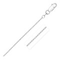Sterling Silver Rhodium Plated Round Cable Chain (2.1 mm)