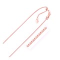 Adjustable Box Chain in 14k Rose Gold (.85mm)