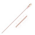 Oval Cable Link Chain in 18k Rose Gold (1.50 mm)