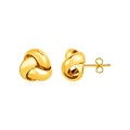 Polished Love Knot Post Earrings in 14k Yellow Gold(8.5mm)