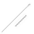 Diamond Cut Cable Link Chain in 14k White Gold (1.90 mm)