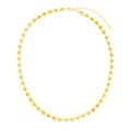 14k Yellow Gold Mirrored Heart Chain Necklace