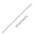 Oval Rolo Chain in 14k White Gold (4.60 mm)