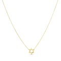 14k Yellow Gold Star of David Necklace