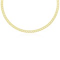 Rail Style Link Men's Necklace in 14k Yellow Gold
