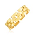 14k Yellow Gold High Polish Fancy Thick Panther Link Bracelet  (18.60 mm)