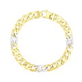 Curb and Mariner Style Link Men's Bracelet in 14k Two-Tone Gold