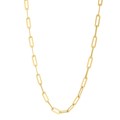 14k Yellow Gold Long Domed Paperclip Chain Necklace (4.80 mm)