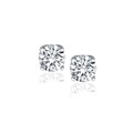 Classic Round Diamond Stud Earrings in 14k White Gold (1 cttw) 