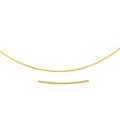 Thin Round Omega Necklace in 14k Yellow Gold