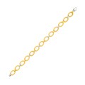 Textured Oval Link Bracelet in 14k Two-Tone Gold (6.35 mm)
