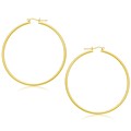 Classic Hoop Earrings in 14k Yellow Gold (55mm Diameter) (2.0mm)