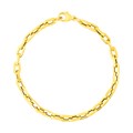 14k Yellow Gold 7 1/2 inch Paperclip Chain Bracelet